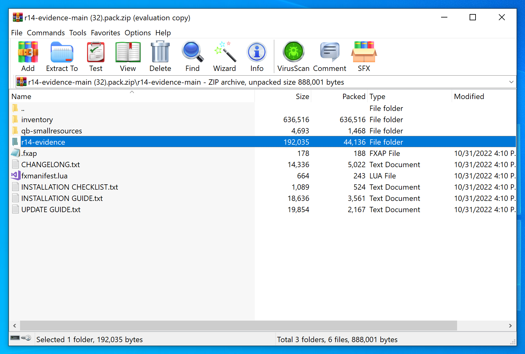 Our downlaoded zip file